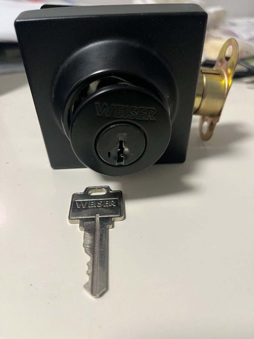 Weiser Home Matte Black Deadbolt + Key